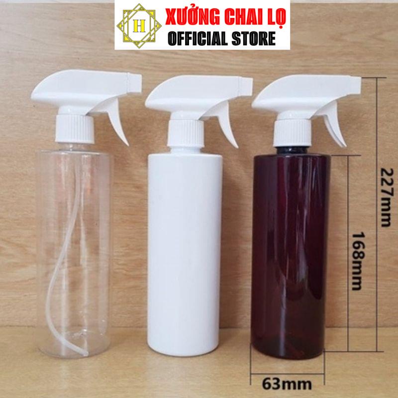 Chai Lọ Nhựa Pet Vòi Xịt Kính 500ml Chiết Xịt Khuẩn, Nước Rửa Tay HUY HA COSMETIC PACKAGING Trùm Sỉ