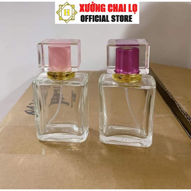 Chai Lọ Chiết Nước Hoa 30ml,50ml Hình Chữ Nhật HUY HA COSMETIC PACKAGING Trùm Sỉ