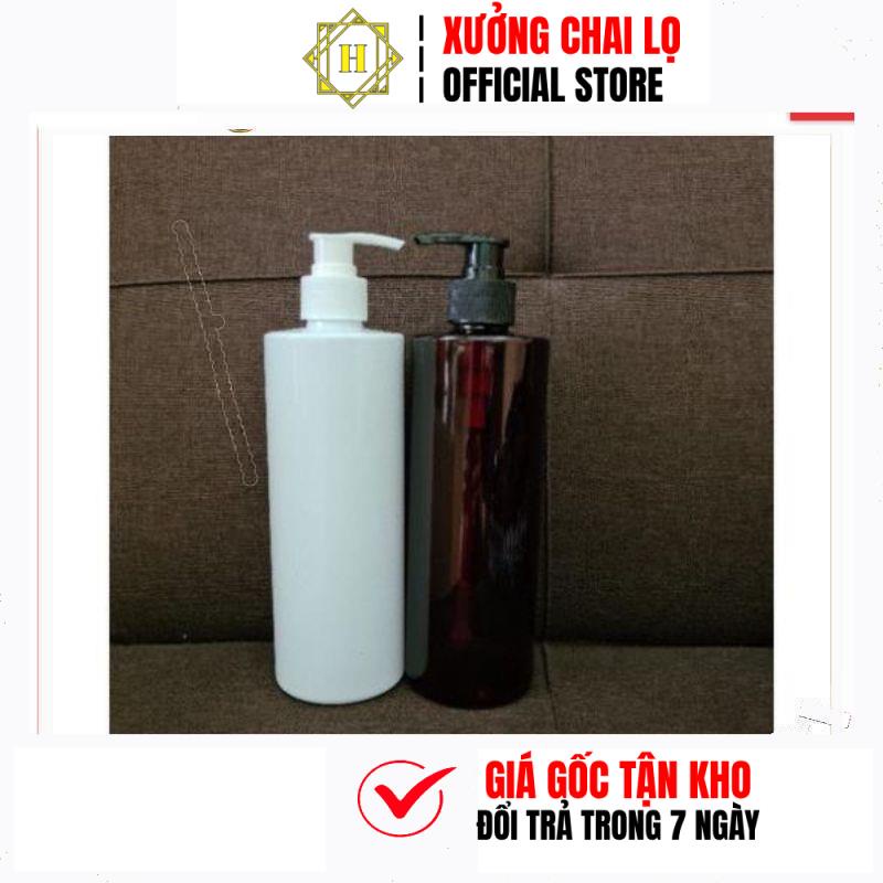 Chai Xịt Vòi Nhấn Sữa Tắm HUY HA COSMETIC PACKAGING Vỏ Nhựa Pet 500ml Cao Đựng Dầu Gội, Phụ Kiện Du Lịch Trùm Sỉ