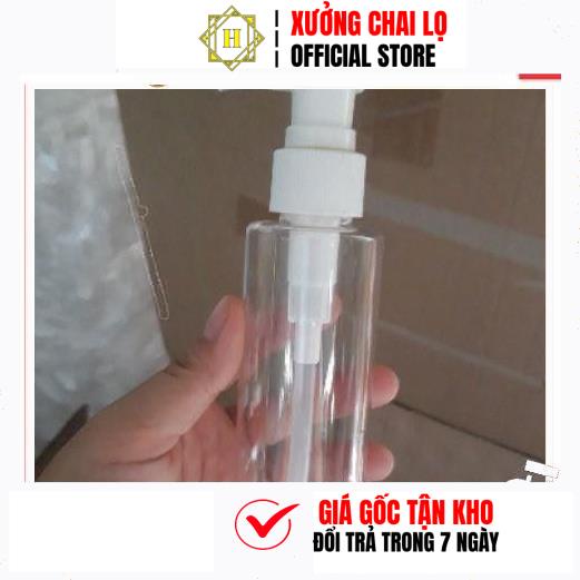Chai Nhựa Pet Vòi Nhấn Sữa Tắm 100ml/150ml/200ml/250ml Đựng Gel, Sửa Rửa Mặt Trùm Sỉ HUY HA COSMETIC PACKAGING