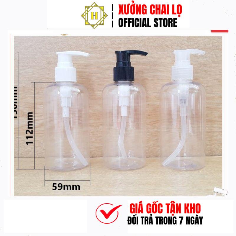 Chai Nhựa Pet Vòi Nhấn Sữa Tắm 100ml/150ml/200ml/250ml Đựng Gel, Sửa Rửa Mặt Trùm Sỉ HUY HA COSMETIC PACKAGING