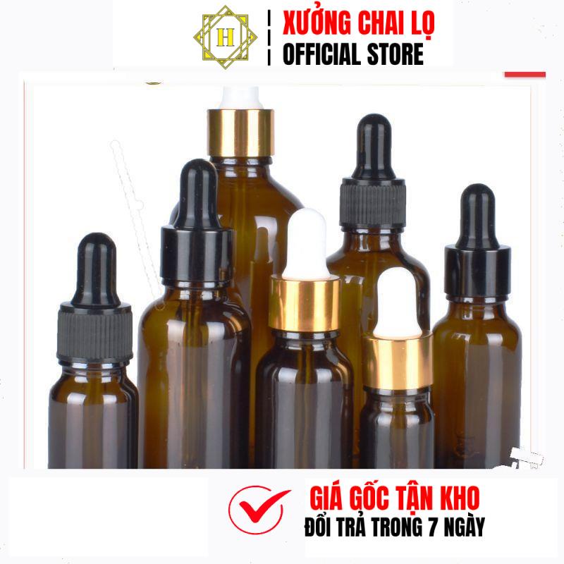 Lọ Chiết Serum HUY HA COSMETIC PACKAGING  Đựng Tinh Dầu Bóp Giọt Khoen Vàngtrùm Sỉ