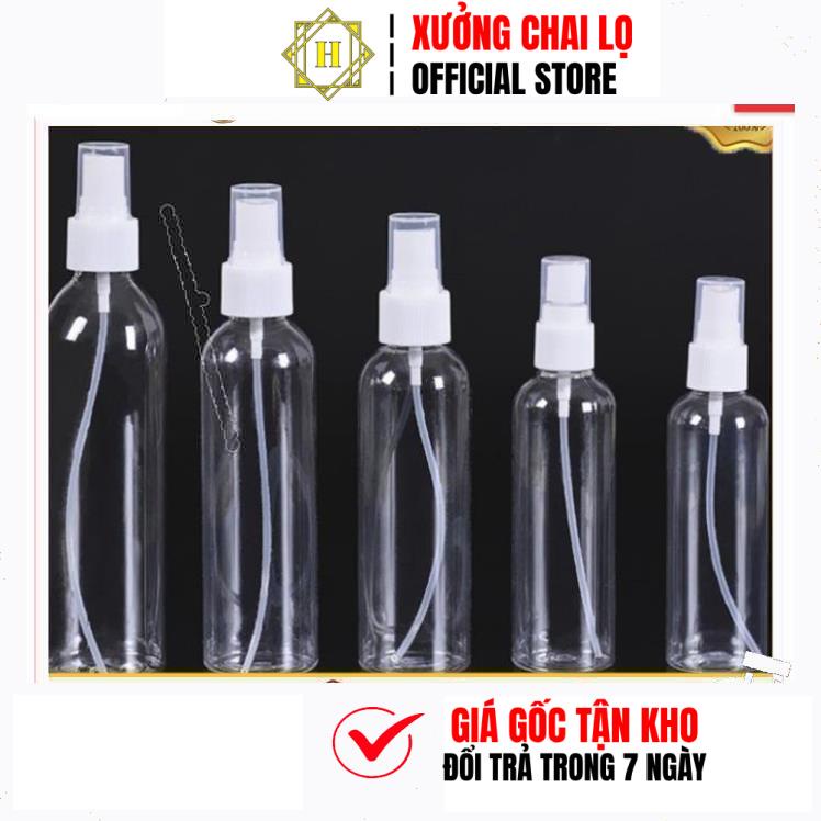 Chai Xịt Phun Sương HUY HA COSMETIC PACKAGING Vỏ Nhựa Pet 50ml,100ml,30ml,20ml Chiết Nước Hoatrùm Sỉ