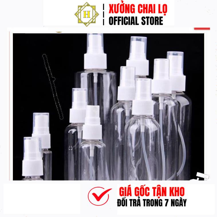 Chai Xịt Phun Sương HUY HA COSMETIC PACKAGING Vỏ Nhựa Pet 50ml,100ml,30ml,20ml Chiết Nước Hoatrùm Sỉ