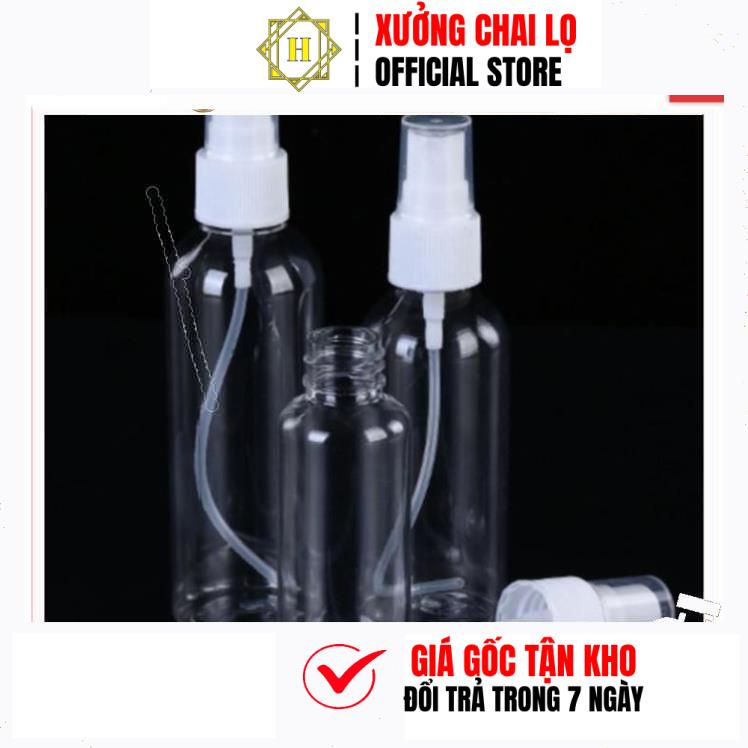 Chai Xịt Phun Sương HUY HA COSMETIC PACKAGING Vỏ Nhựa Pet 50ml,100ml,30ml,20ml Chiết Nước Hoatrùm Sỉ