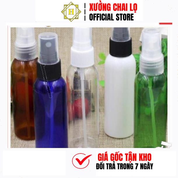 Chai Xịt Phun Sương HUY HA COSMETIC PACKAGING Vỏ Nhựa Pet 50ml,100ml,30ml,20ml Chiết Nước Hoatrùm Sỉ