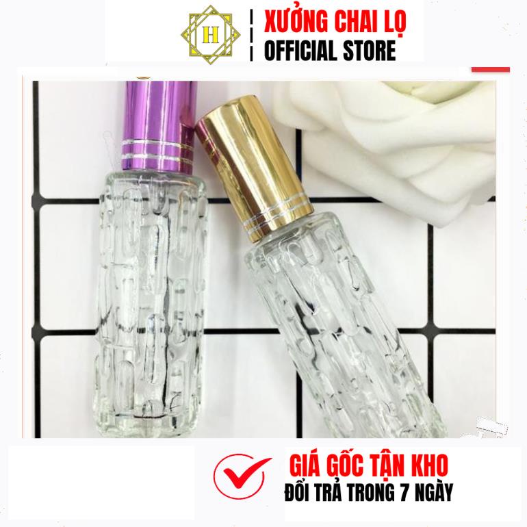 [Mã ICBFRI15 giảm 15K đơn 99K] Chai Lọ Chiết Nước Hoa HUY HA COSMETIC PACKAGING khổ qua 10ml, 15ml đựng dầu thơm Trùm Sỉ