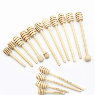 Muỗng gỗ lấy mật ong, Cây lấy mật ong, Que khuấy mật ong, Dụng cụ hỗ trợ múc mật ong, làm từ gỗ thông, an toàn, tiện lợi