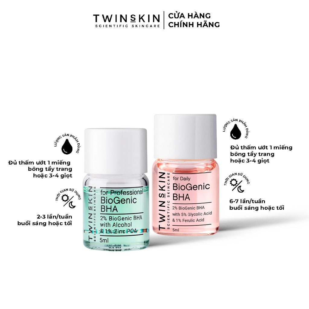 [PRO-TỐI ƯU] Combo tẩy tế bào chết hàng ngày TWINSSKIN 5ml