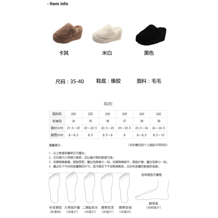 Dép Cao Gót Bít Mũi Đế Dày Bằng Vải cotton Phối Lông Thời Trang Thu Đông Hàng Mới 2023 Dành Cho Bạn Nữ