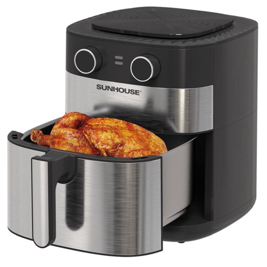 Nồi chiên không dầu 6.0L Sunhouse SHD4026 dung tích 6L | Công suất mạnh 1750W | Núm điều khi