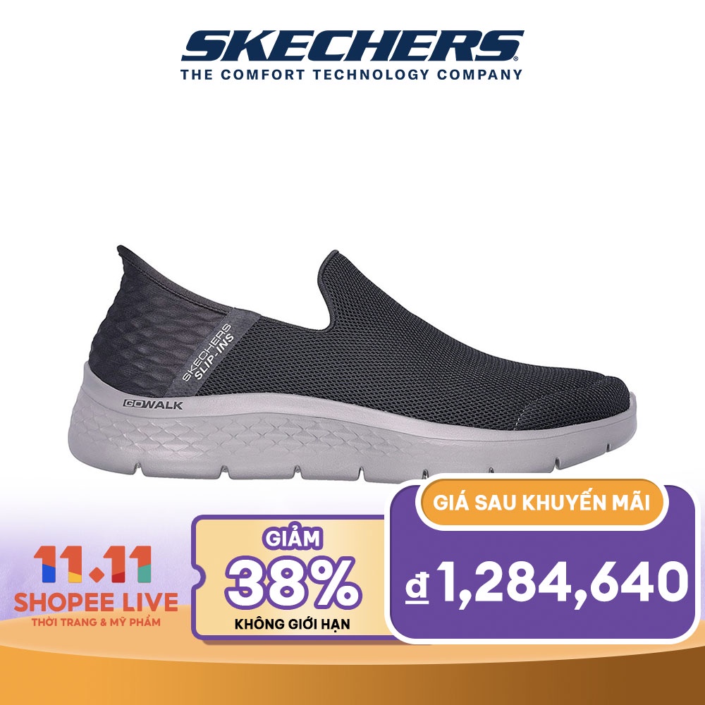 Skechers Nam Giày Thể Thao Slip-Ins GOwalk Flex No Hands Air-Cooled Memory Foam - 216491-DKGY