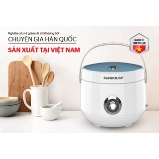 Nồi cơm điện nắp gài sunhouse mama 1.8 lít shd8606 - hai màu xanh, trắng