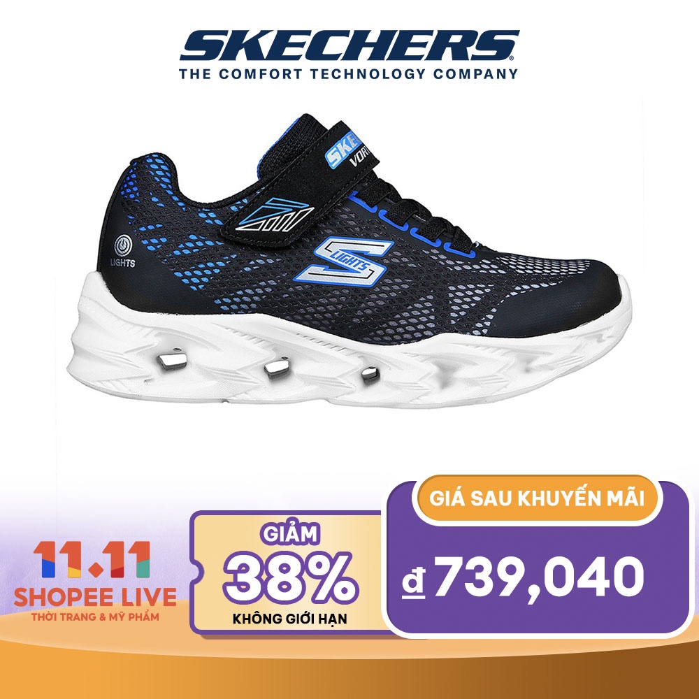 Skechers Bé Trai Giày Thể Thao S-Lights Vortex 2.0 - 400602L-BKBL