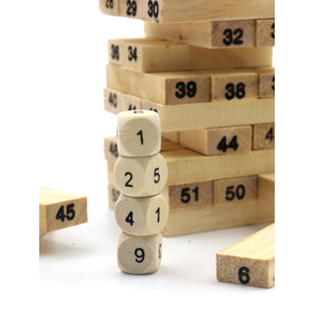 Bộ Đồ Chơi Rút Gỗ 54 Thanh Mini Memocshop Đồ Chơi Gỗ Cho Bé Giải Trí Luyện Tập Khéo Léo, Sự Kiên Nhẫn, Giải Stress