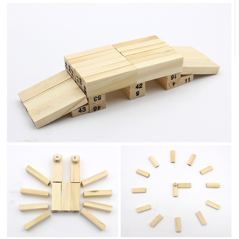 Bộ Đồ Chơi Rút Gỗ 54 Thanh Mini Memocshop Đồ Chơi Gỗ Cho Bé Giải Trí Luyện Tập Khéo Léo, Sự Kiên Nhẫn, Giải Stress