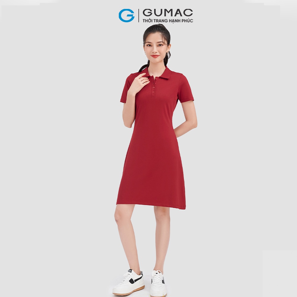 Đầm polo thời trang GUMAC dáng A DC09027