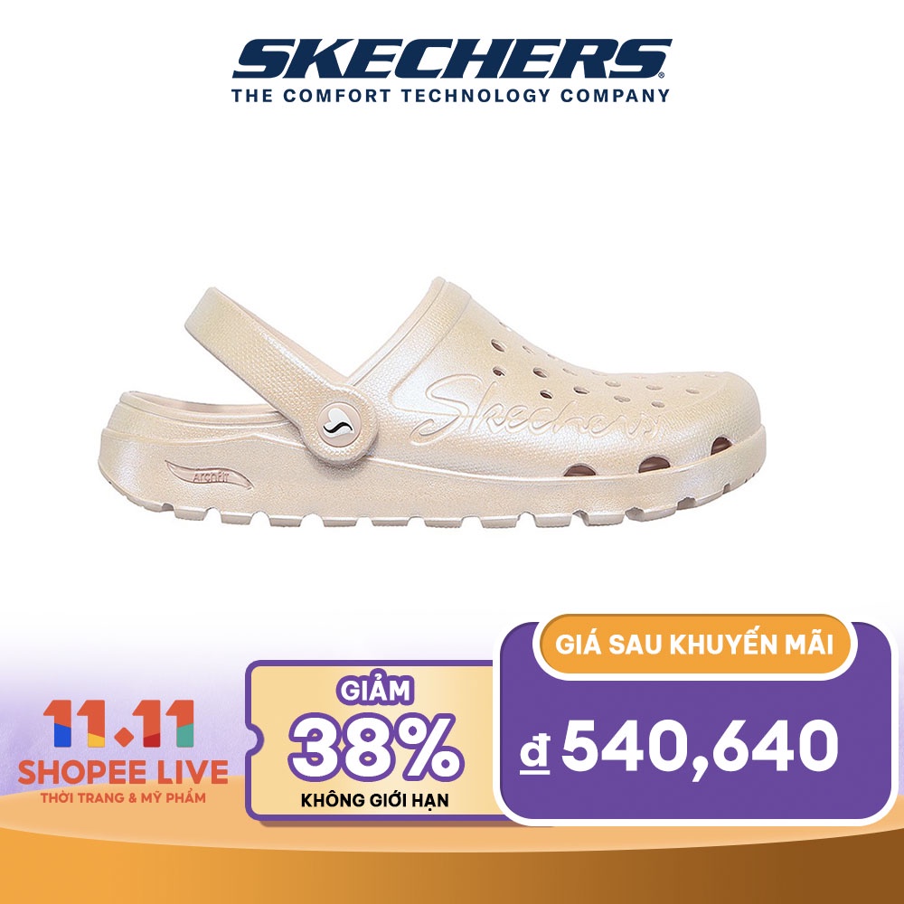 Skechers Nữ Dép Đúc Bít Mũi Đi Mưa Đi Bộ Foamies Arch Fit Footsteps Pixie-Dust Walking Arch Fit - 111372-LTPK
