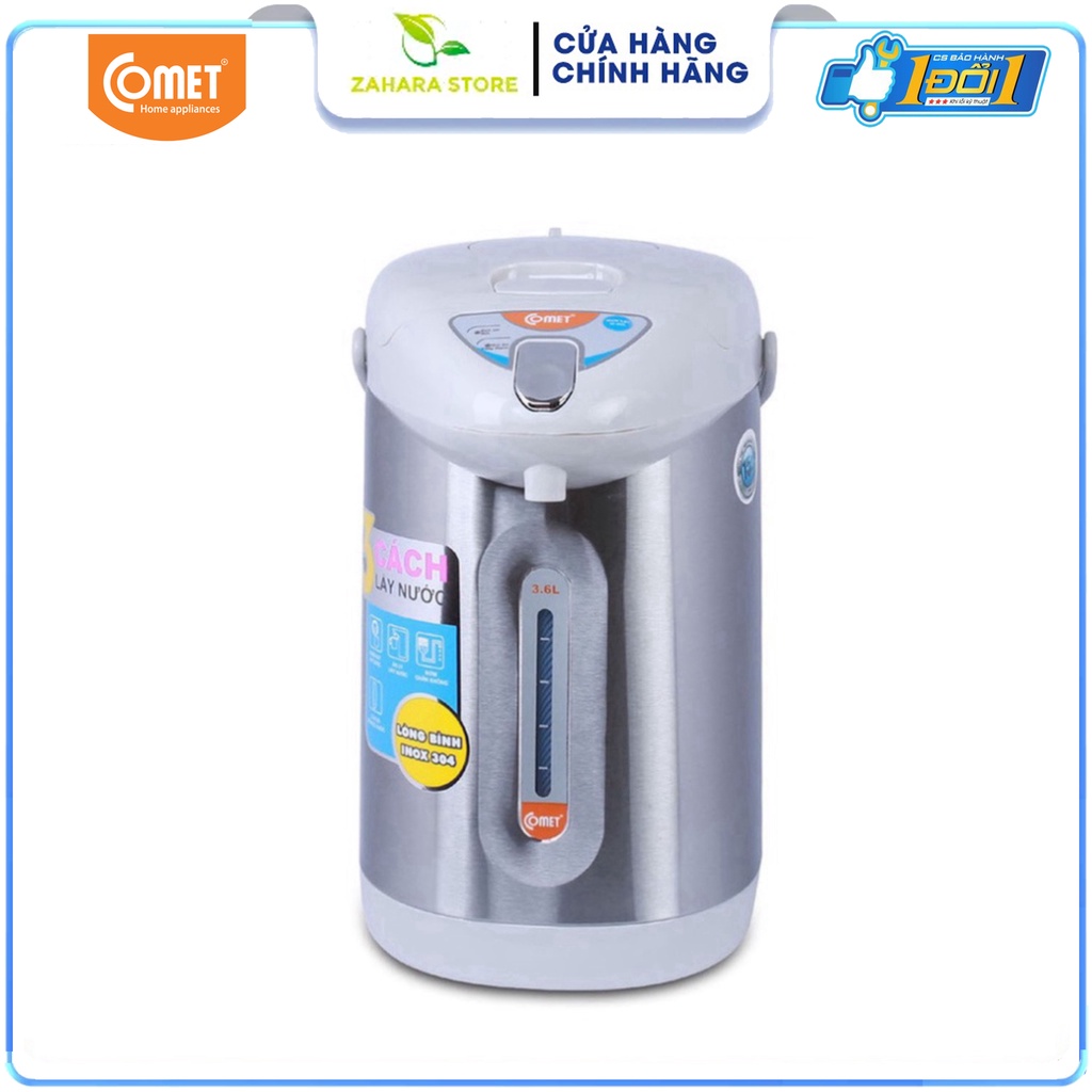 Bình thuỷ điện dung tích 3.6L Comet CM3216 - Hàng Chính Hãng Bảo Hành 12 Tháng