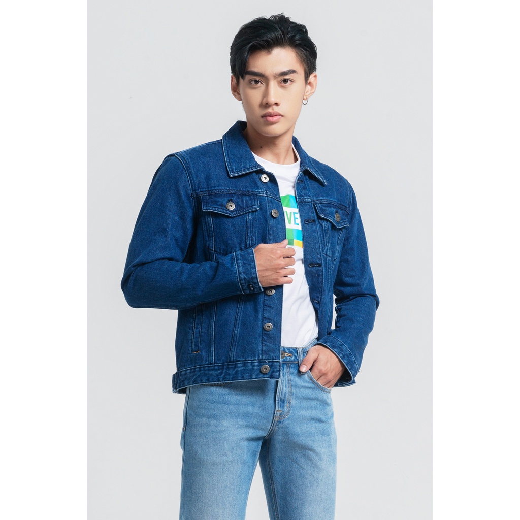Áo khoác Jeans nam dáng rộng - 121MD4044B1950