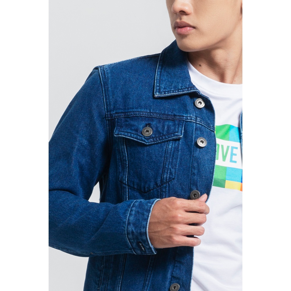 Áo khoác Jeans nam dáng rộng - 121MD4044B1950