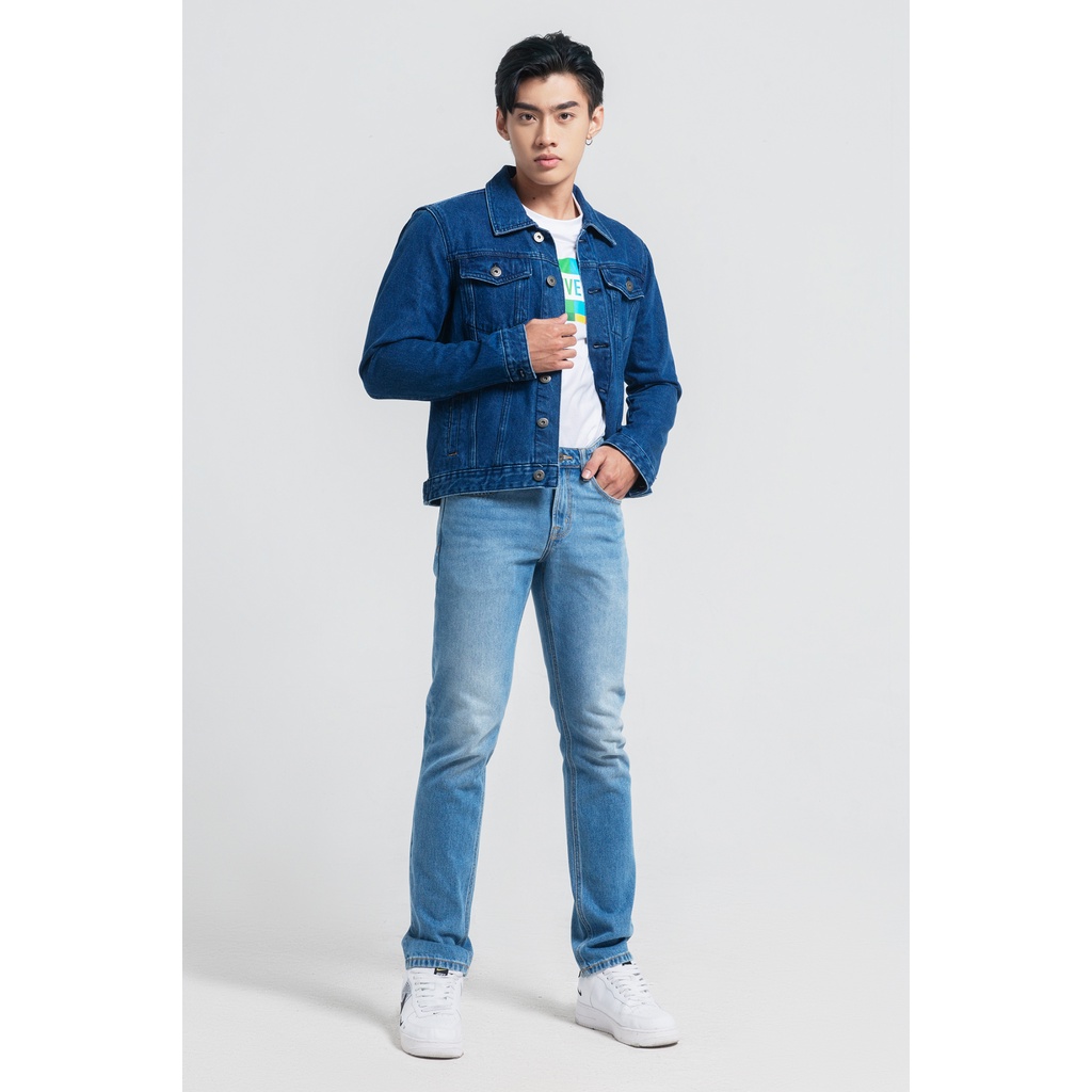 Áo khoác Jeans nam dáng rộng - 121MD4044B1950