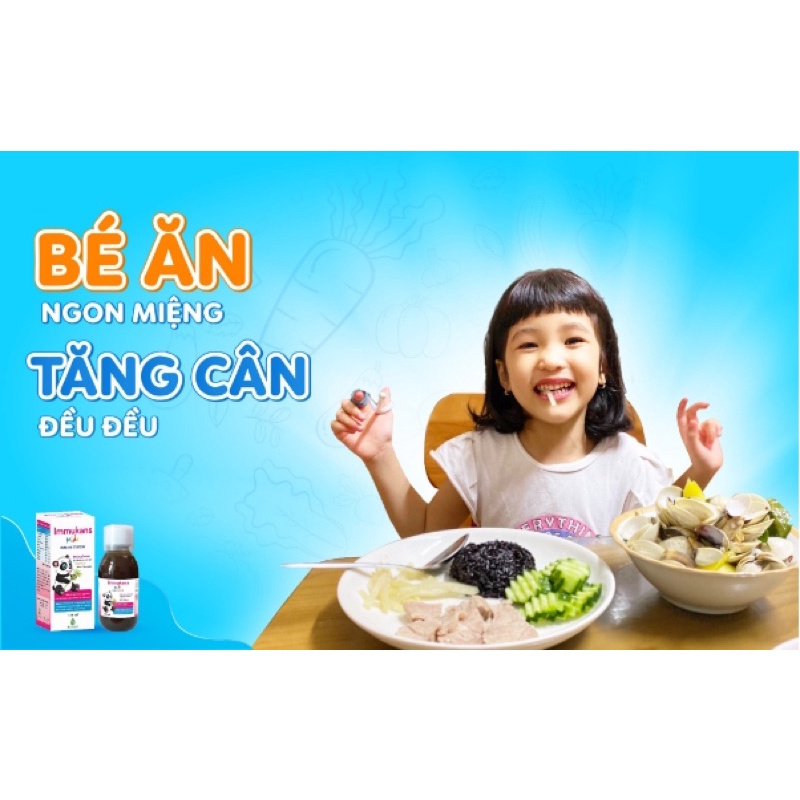 IMMUKANS KIDS Siro Ăn Ngon Và Tăng Sức Đề Kháng Cho Bé 150ml