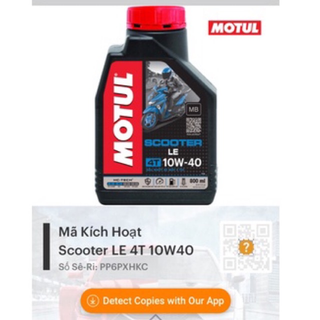 Dầu nhớt MOTUL CHÍNH HÃNG CHO XE TAY GA