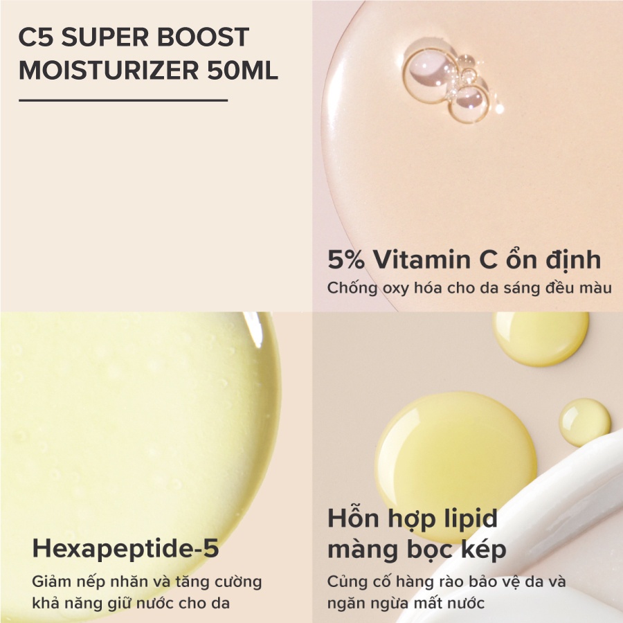 Kem dưỡng ẩm Vitamin C làm sáng da và tăng sinh collagen Paula's Choice C5 Super Boost Moisturizer 50ml 2900