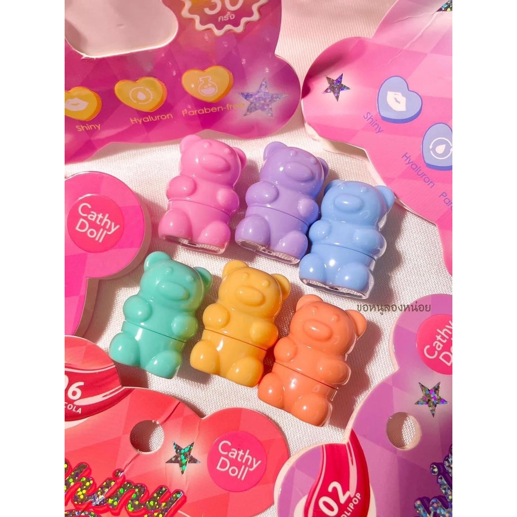 Son Cathy Doll Shiny Bear mini hình gấu siêu dễ thương đủ màu cực xinh
