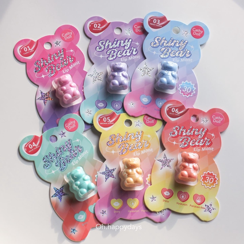 Son Cathy Doll Shiny Bear mini hình gấu siêu dễ thương đủ màu cực xinh