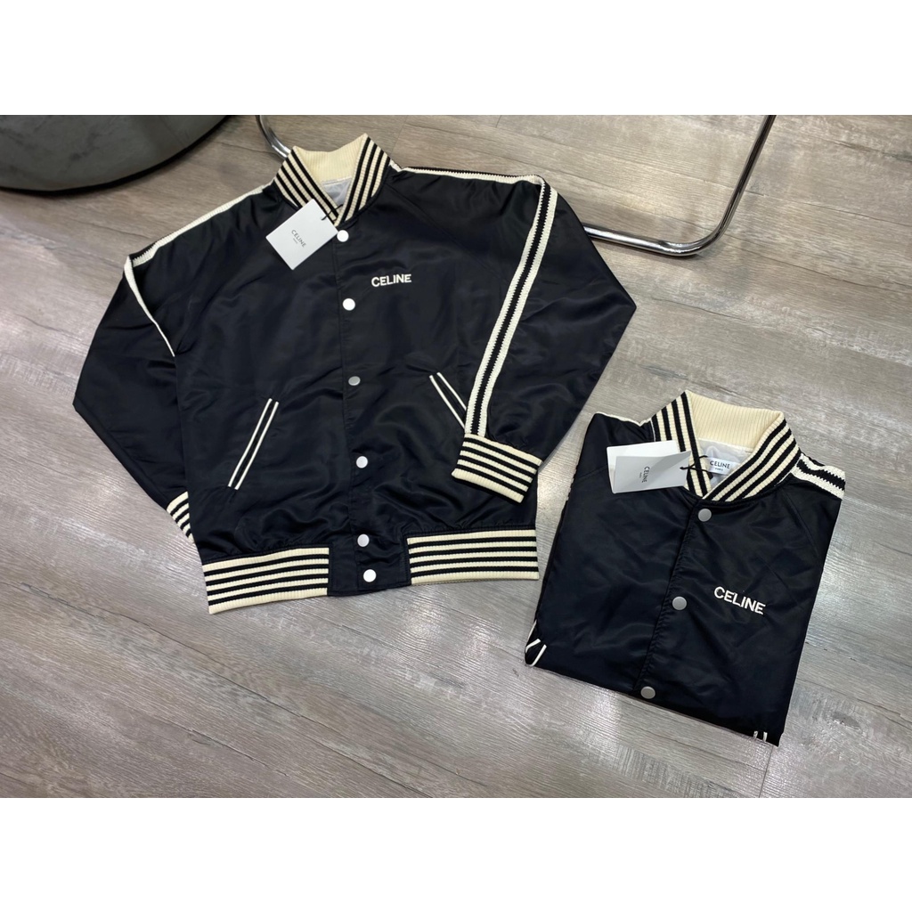 Áo khoác bom.ber Ce.line thêu -3439b