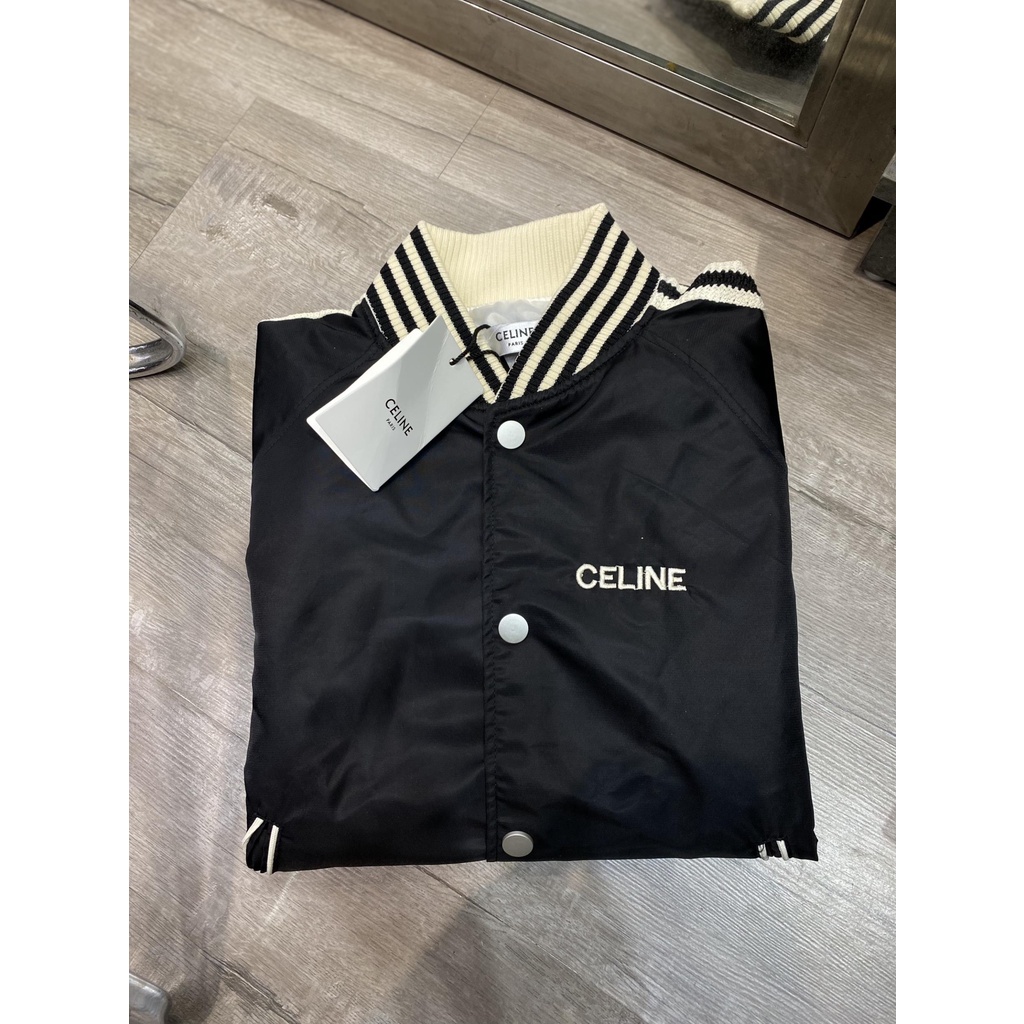 Áo khoác bom.ber Ce.line thêu -3439b