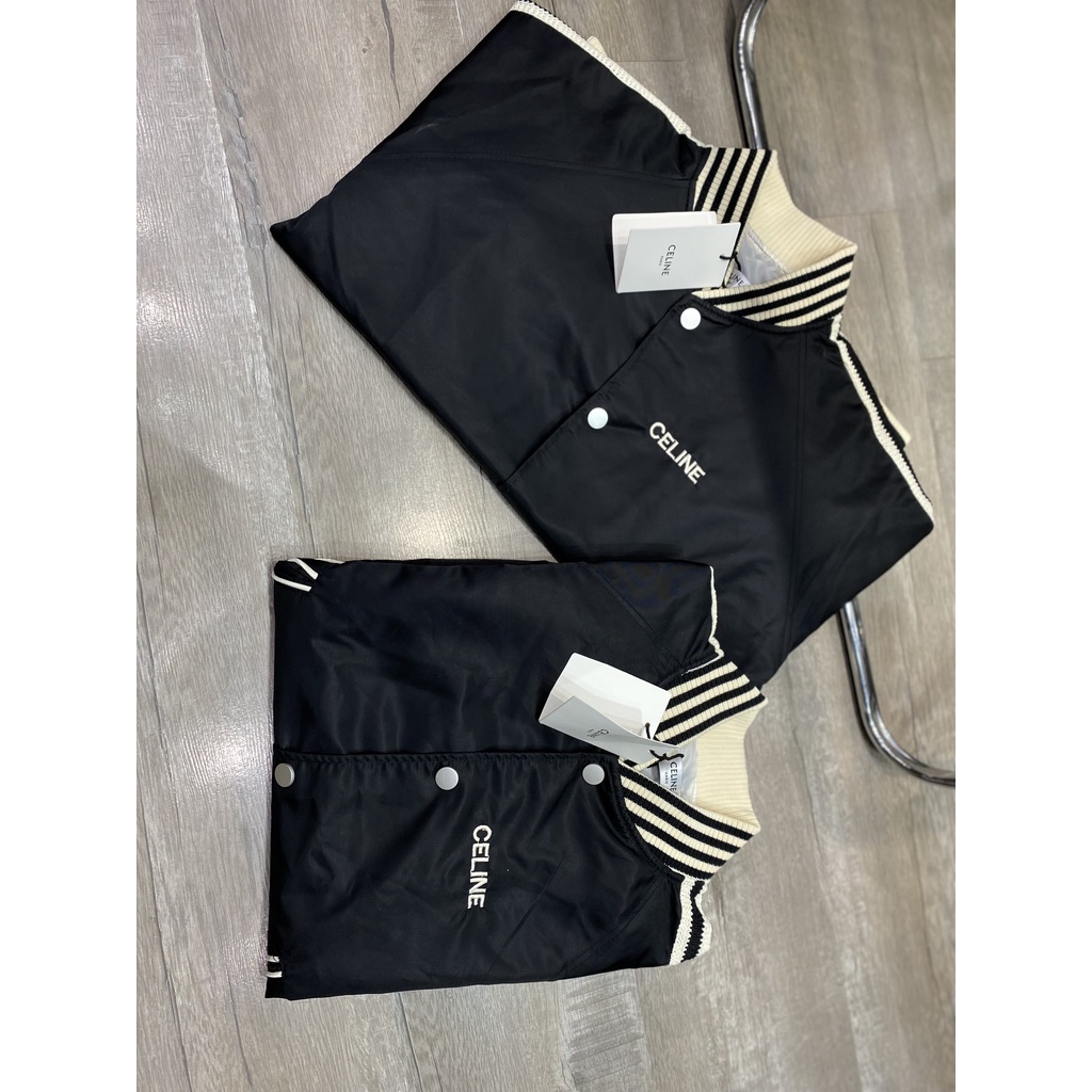 Áo khoác bom.ber Ce.line thêu -3439b