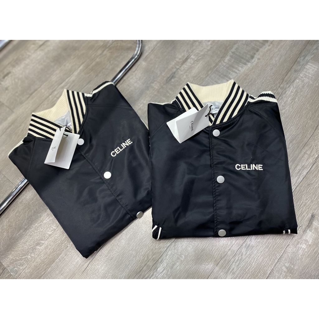 Áo khoác bom.ber Ce.line thêu -3439b