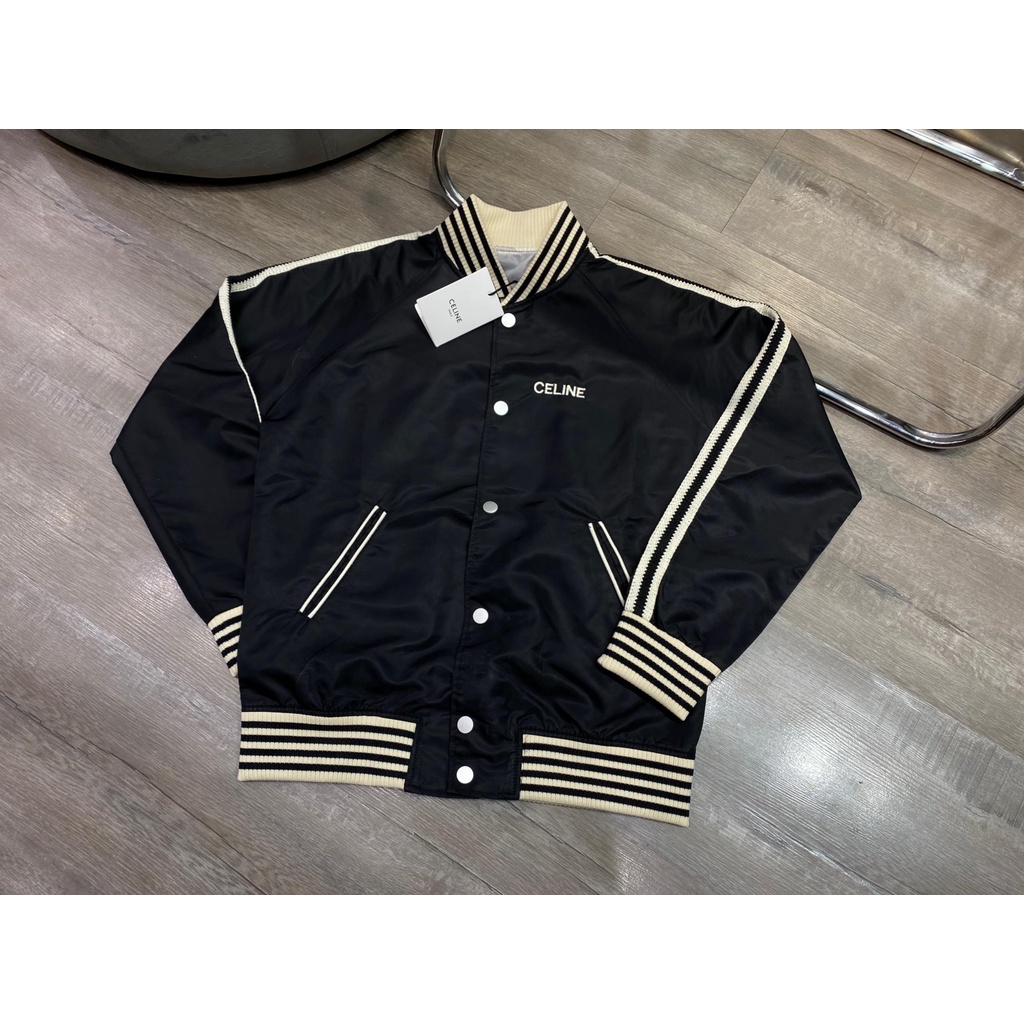 Áo khoác bom.ber Ce.line thêu -3439b