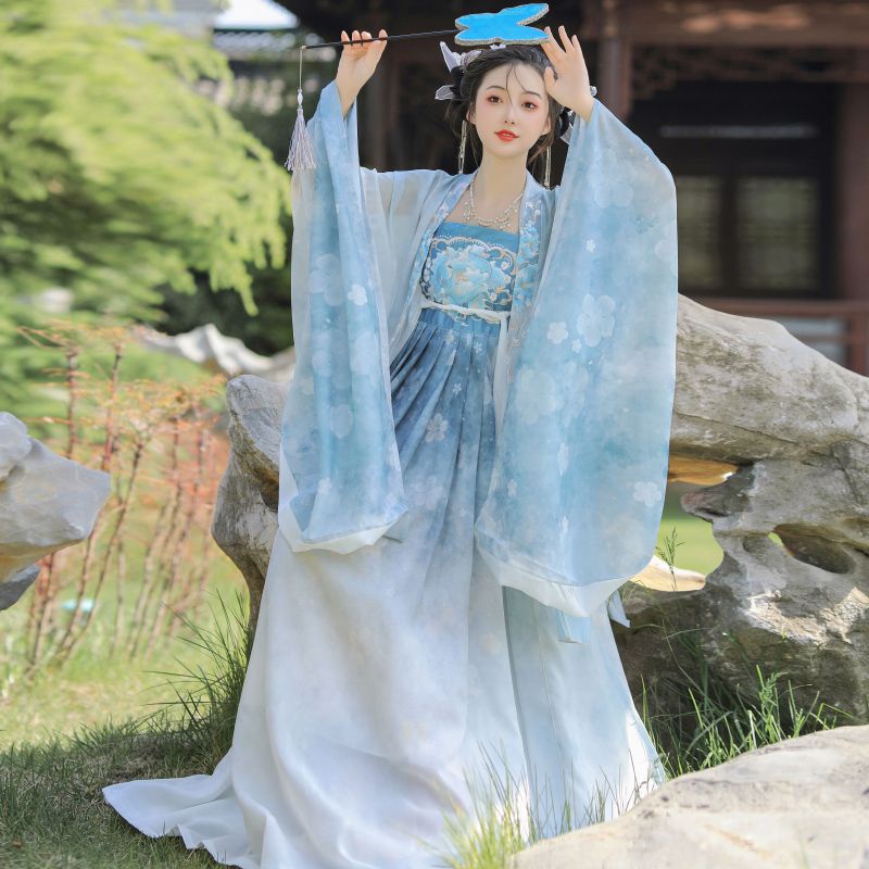 Fuyi Áo Gối Xuân Thu xiaoxiang made in tang Hán Phục Tay Áo Lớn Thêu Họa Tiết Phong Cách Trung Hoa 10.27 Cho Nữ