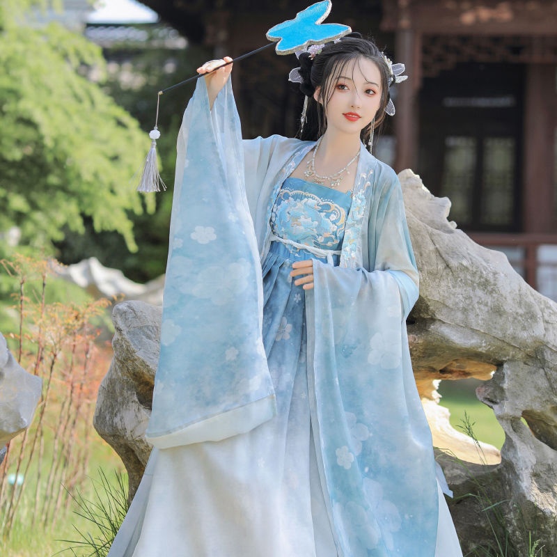 Fuyi Áo Gối Xuân Thu xiaoxiang made in tang Hán Phục Tay Áo Lớn Thêu Họa Tiết Phong Cách Trung Hoa 10.27 Cho Nữ