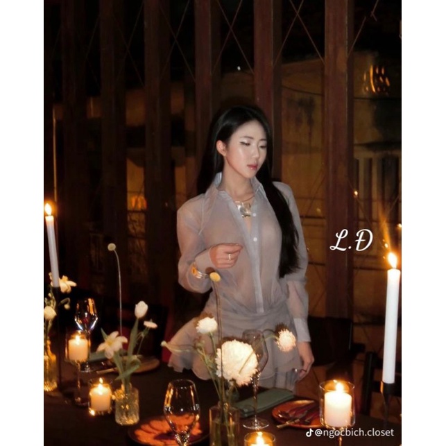 Váy tơ sơmi xoè bồng màu ghi hót 💯HÀNG THIẾT KẾ TẾT 2024 💖