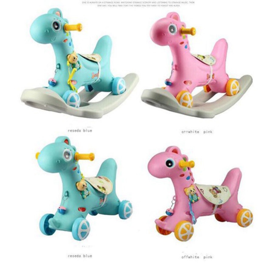 ĐỒ CHƠI NGỰA BẬP BÊNH KIÊM XE CHÒI CHÂN PHÁT NHẠC CHO BÉ YÊU 2023