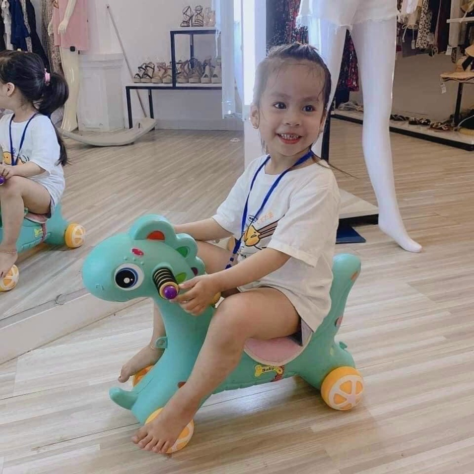 ĐỒ CHƠI NGỰA BẬP BÊNH KIÊM XE CHÒI CHÂN PHÁT NHẠC CHO BÉ YÊU 2023