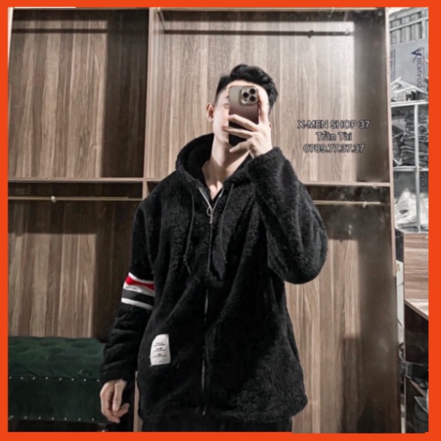 Áo khoác lông thome chất lông mượt 2 mặt có mũ thiết kế hot nhất mùa đông năm 88 88