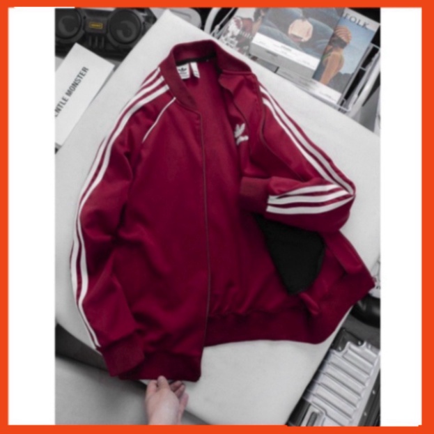 Áo Khoác Bomber Adidas Thể Thao Nam Vải Thun Nỉ Mịn Mà Dày Co Giãn Khóa Chống Nước Áo Khoác 3 Sọc kẻ 99