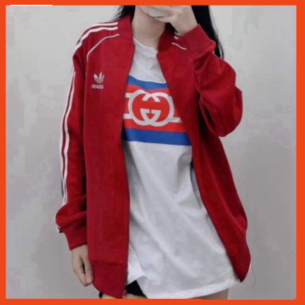 Áo Khoác Bomber Adidas Thể Thao Nam Vải Thun Nỉ Mịn Mà Dày Co Giãn Khóa Chống Nước Áo Khoác 3 Sọc kẻ 99