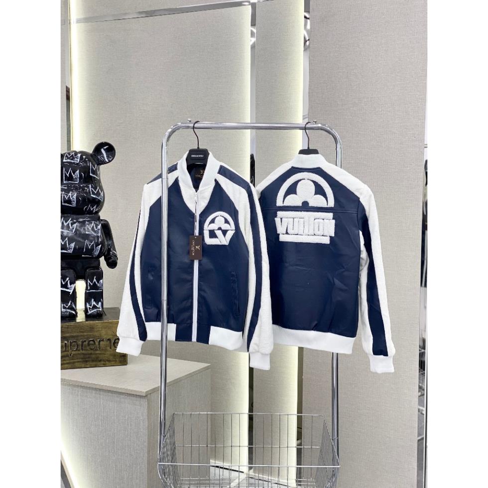 Áo khoác nam LV thêu logo bông siêu đẹp_Áo khoác LV nam 2 lớp cao cấp