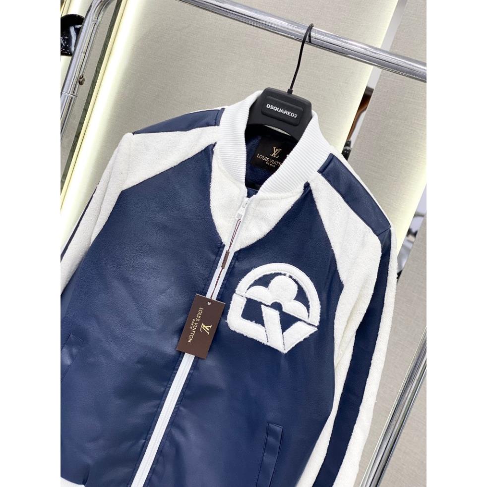 Áo khoác nam LV thêu logo bông siêu đẹp_Áo khoác LV nam 2 lớp cao cấp