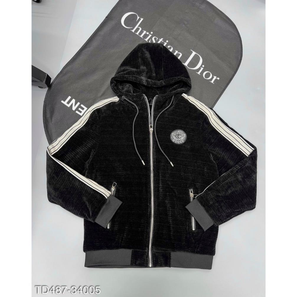 Áo khoác nhung nam GC Adidas kẻ sọc tay siêu đẹp_Áo khoác nhung nam 2 lớp cao cấp