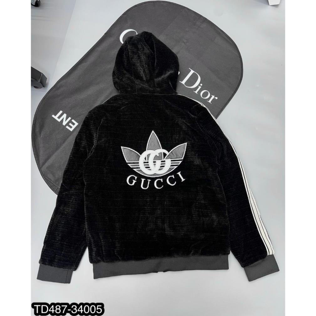 Áo khoác nhung nam GC Adidas kẻ sọc tay siêu đẹp_Áo khoác nhung nam 2 lớp cao cấp