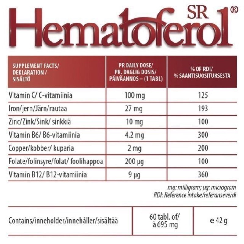 Hematoferol Cung Cấp Sắt, Acid Folic Cho Mẹ Và Bé Hộp 30 Viên