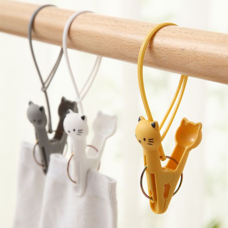 Kẹp Phơi Quần Áo Chống Gió Kèm Dây Đa Năng Tiện Dụng Cho Gia Đình